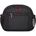 Wenger Waist Pack with Designated Antibacterial Mask Pocket, Multi-Pocket Lumbar Pack for Essentials, Two Zippered compartments in Black-Blend of Style & Function, Swiss Designed (611875)
