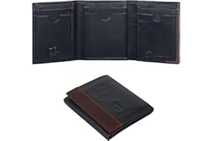 MAHARH portfel zabezpieczony RFID, portfel na karty i gotówkę, cienki, mały, brązowy, Free Size, Casual