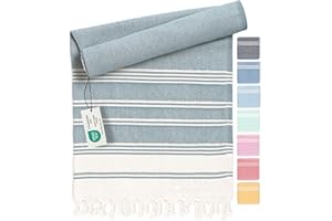 ‎FIT-FLIP Fit-Flip Hamamtuch aus 100% Baumwolle – saugfähig und schnelltrocknend – türkisches Saunatuch, Strandtuch, Duschtuch, Badetuch, Yogatuch – Petrol – 100x200cm Diamond