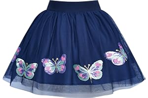 Sunny Fashion Filles Jupe Bleu Cœur Paillettes Pétillant Tutu Danse 2-12 Ans