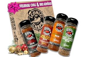 ‎ICONIC CHEFS ICONIC CHEFS® Scharfes Chili Grillgewürze Geschenkset 100% aus MEXIKO - 4 Gewürze je 70g - BBQ Rub Gewürze Set - Grill Geschenke für Männer Weihnachten - BBQ Grill Gewürzset -Geschenkset Weihnachten