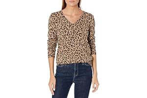 Amazon Essentials Pull Léger à Manches Longues, Col en V, Coupe Classique (Disponible en Grande Taille) Femme