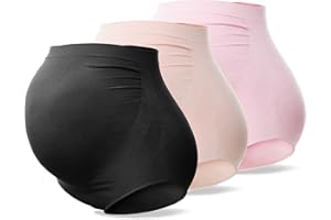 SUNNYBUY Damen Umstandsmode Hohe Taille Unterwäsche Schwangerschaft Nahtlos Weich Hipster Panties Over Bump