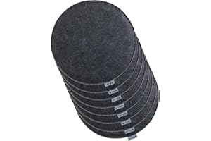 ‎BRANDSSELLER Brandsseller 8er Set Sitzkissen aus Filz Ø 35x2 cm – Robuste Stuhlauflagen für innen und außen, rundes Sitzpolster, strapazierfähiges Kissen für Stühle – Anthrazit