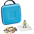PLUS PLUS Building Set with Travel Case, 3D Open Ended Stem Toy for Kids, 100 Mini Interlocking Pieces, 1 White Baseplate