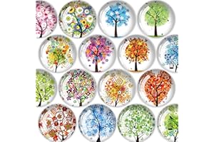 JJ PRIME - 16 Pcs Fridge Magnets | Round Fridge Magnet | Mini Fridge Accessories | Craft Magnets | Small Magnets for Whiteboard, Office. Kitchen and School (Tree of Life)