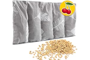 Amilian Poduszka z pestkami wiśni w kuchence mikrofalowej 55 x 20 cm, poduszka rozgrzewająca na plecy, poduszka z pestkami wiśni, na kark, ramiona, dla dzieci, dorosłych, do masażu, zimna poduszka z
