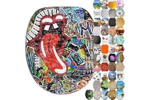 Sanilo Soft Close Toilet Seat, Wide Choice of New Toilet Seats, Stable Hinges, Easy to Mount (Graffiti)