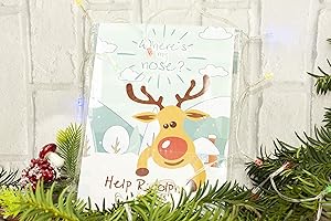 Happium - Weihnachtsspiel Pin the Nose on the Rentier x 24 Nasen.