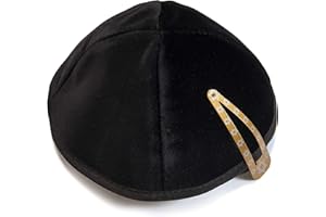 JL Kippha's Negro Kipá 20cm tamaño Judía Terciopelo Redondo Kipa Yarmulke Cubierta de la Cabeza Israel para Synagogue