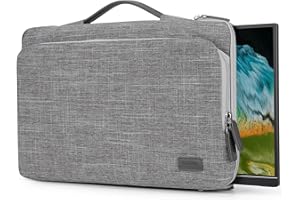 LOSONG 18.5 Inch Portable Monitor Case, 18.5 inch Laptop Protective Carrying Cover with PU Handle, Large Accessory Pocket and Water Resistant for Travel Monitor Bag Display Screen Sleeve, Gray