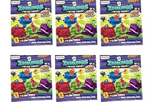 Toptoys2u Bargain Bundles Zomlings In The Town - Serie 4 - Paquete de 6 Zom Mobile y Crystal Zomlings