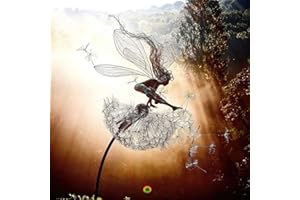 UVAN Art Fées et pissenlits Dansent Ensemble, pieu de Jardin, fée Magique, Statue de Fil, décoration de Jardin, pelouse, Chemin, terrasse, Ornements