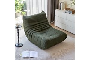 ‎OKWISH okwish Sitzsack Sofa Bodensofa, Bodenstuhl mit Rückenlehne, Lesesessel Bequem XXL, Lazy Sofa, Bean Bag Chair für Schlafzimmer Wohnzimmer, Liegesessel Grün