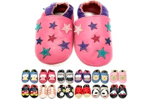MiniFeet Soft Leather Baby Shoes - Buy 4 Pairs & GET 1 of Them for Free ! - Toddler Shoes - Baby Girl Shoes - Baby Boy Shoes - 0-6 Months to 4-5 Years