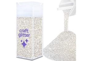 Hemway Plata Ultra Fino/Extra Fine Craft del brillo de la coctelera de Artes Oficios Vasos de papel de cristal decoraciones diy de Proyectos - 1/128" 0,008" 0.2MM - 130 g / 4,5 oz