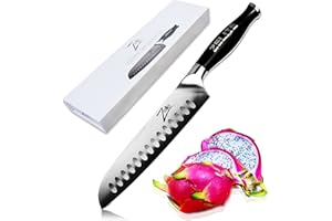 Zelite Infinity – Couteau Cuisine Santoku 18 cm - Série Comfort-Pro – Couteau Professionnel Acier Inoxydable Allemand à Forte Teneur en Carbone – Tranchant Ultra Coupant - Super Confortable