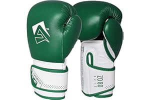 AQF Guantes Boxeo, Cuero Saco De Boxeo Guantes De Boxeo, Guantillas MMA Kick Boxing, Muay Thai, UFC Guantillas Boxeo con Capa Extra Acolchado Hombre Mujer 8 10 12 14 16 Oz