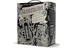 ‎QUARANTINI Quarantini Gin Adventskalender 2024 mit 24 Gin Minis á 20 ml – Premium Gin mit 5 Quarantini Gins + 19 neue exklusive Sorten – Gin Geschenkset – Adventskalender Gin – Gin Probierset