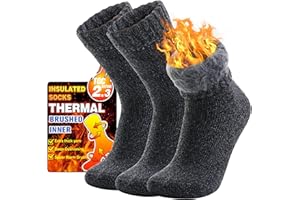 Welwoos Thermosocken für Damen Herren 3 Paar Warme Wintersocken Dicke Kuschelsocken Atmungsaktiv Skisocken Arbeitssocken