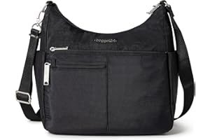 Baggallini Womens Securtex® Anti-theft Free Time Crossbody Bag Cross Body, Black