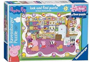 Ravensburger Peppa Pig Mr. Fox’s Shop - My First Floor Puzzle - 16 Piece Jigsaw Puzzles for Kids - Educational Toddler Toys Age 24 Months and Up (2 Years Old)