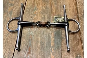 ABERWIEL SADDLERY Full Cheek Sweet Iron Snaffle with Copper Lozenge - 4 1/2-6” - BD Legal 12.5cm/5”