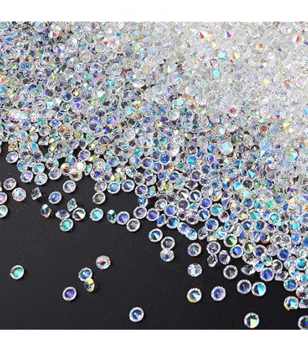 Mini Perline Di Vetro Iridescenti PATIKIL 1-3mm – 200g, Colore Sky Blue, Senza Foro – Per Resina, Nail Art, Riempitivo