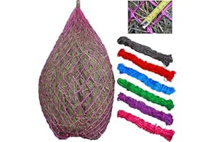 T TEKE 2 pcs Classic Slow hay Feeder hay nets, 40" Length with 2" Holes, Horse Supplies hay Bags for Horses, Goat Feed