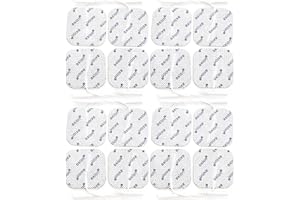 16 TENS EMS Elektroden Pads 5x5 cm, wiederverwendbare Klebeelektroden für TENS Geräte & EMS Trainer, sehr gute Haft- Leitfähi