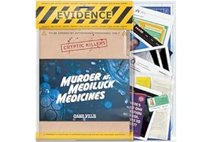 Cryptic Killers Unsolved murder mystery game - Police Case Files Investigation Detective Evidence & Crime File - individuals, date nights & party games- Murder at MediLuck Medicines