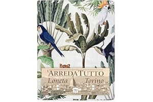 Tex family Telo ARREDO copritutto Gran Foulard COPRILETTO copridivano Tessuto LONETA (Giungla, 2 Piazze)