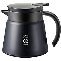 Hario V60 Insulated Stainless Server 600 ml | Thermoskanne | Schwarz | VHS-60B