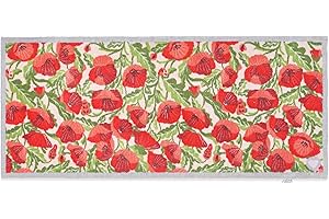 HUG RUG Washable Dirt Trapper Door Mat Kitchen Hallway Doorway, Made in the UK Hug Rug Poppies Galore Runner