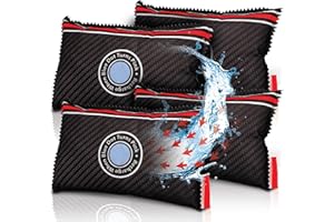 PINGI Car Dehumidifier Bag 4x 350g | Absorbs Moisture, Damp, & Condensation on Windscreens & Car Interior | 100% Leakproof | Reusable Dehumidifier | Dashboard Dehumidifier & Car Condensation Remover