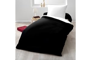 Home Linge Passion Bettdeckenbezug-2 Stuck | 100% Baumwolle-57 Faden | 1 Person-135x200 cm | Schwarz-Weiss, Baumwolle, 135x200 cm, 2