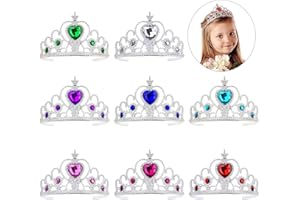 QIMEI-SHOP Diadème Princesse 8 Pièces Princesse Couronne Set pour Filles Anniversaire Party Habiller Accessoires