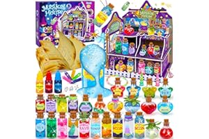 Tesok Magic Potions Kit for Kids with DIY Magical House,26 Mixed Magic Wizard Potion Bottles,Mystery Potions Craft Kit,Christmas Decorations Birthday Gifts for Age 6 7 8 9 10+ Year Old Girls Boys