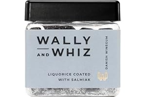 ‎WALLY AND WHIZ Wally and Whiz - Dänische Gourmet Weingummis - Lakritz und Salmiak Geschmack - Süßigkeiten Fruchtgummis - Tolles Geschenk - Vegane Glutenfrei und Allergenfrei - Natürliche Aromen und Farben 140g
