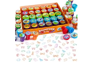 SYNCFUN 30 Stück Tiere Mini Stempel Kinder Ab 2 Jahre, Selbstfärbende 5 Farben, 30 Tiere Kinder Stempel Kleine Geschenke Für Kinder, Mitgebsel Kindergeburtstag Gastgeschenke, Zoo Stempel Tiere