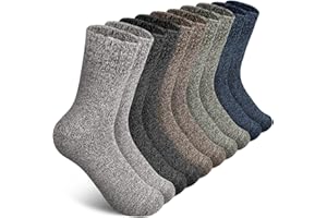 SIMIYA Thermosocken Herren,5 Paar Wintersocken Herren Atmungsaktiv Wollsocken Herren Dicke Socken Herren,Wandersocken Wolle Warm für Wandern, Sports Zuhause, Freizeit,Eu-Größe 38-45