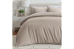 Bare Home Set copripiumino e federa, king size, ultra morbido di alta qualità, leggero, con 2 federe (king size, sandwashed pebble Beach)