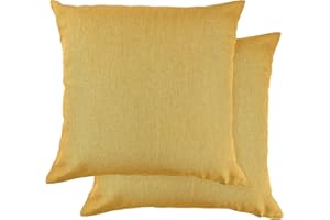 Emma Barclay Jardin - Waterproof Indoor/Outdoor Cushion Cover For Chairs or Sofas - 17x17 (43x43cm) (Lemon)