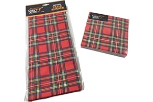 Glen Appin of Scotland Scottish Tartan Table Runner and Napkins Set Royal Stewart and Black Watch New (Royal Stewart)