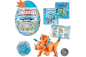 ZURU SMASHERS Smashers Dino Epoka lodowcowa jajko niespodzianka - Mini Triceratops jajko z niespodziankami! Mix-Match Dinos, Build & Battle (Triceratops) autorstwa ZURU