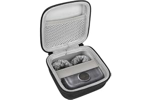 GEEKRIA Funda de transporte para micrófono para Creators compatible con Hollyland Lark M2, Lark A1, Maono Wave T5, Boya by V3, funda de carga, bolsa de viaje rígida para micrófono con almacenamiento