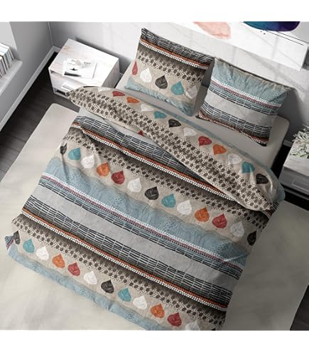 Beddengoed 135 x 200 cm 4-delige eenvoudige antraciet koperen set - Ademend - Renforcé... | bol