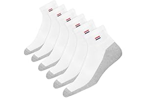 NAVYSPORT 6 Paar Sneaker Socken Herren Damen Sportsocken Baumwoll Socken Quarter Socken Unisex. (Mehrfarbig, 6 Paar)
