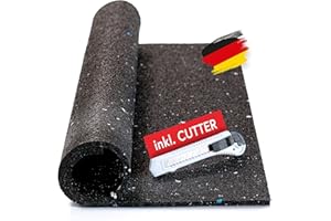 BAUHELD® Tappetino antivibrazione, lavabile in lavatrice, 60 x 60 x 0,6 cm, robusto tappetino antiscivolo in granulato di gomma, prodotto in Germania, per asciugatrici, subwoofer, tappeti esterni,