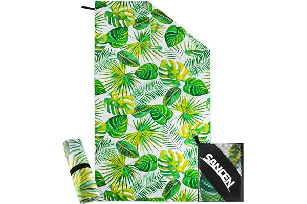 Strandhandduk XXL 90 × 180 cm, stor snabba microfiber handduk, sandfri badhandduk, strandtak kvinnor strandhandduk